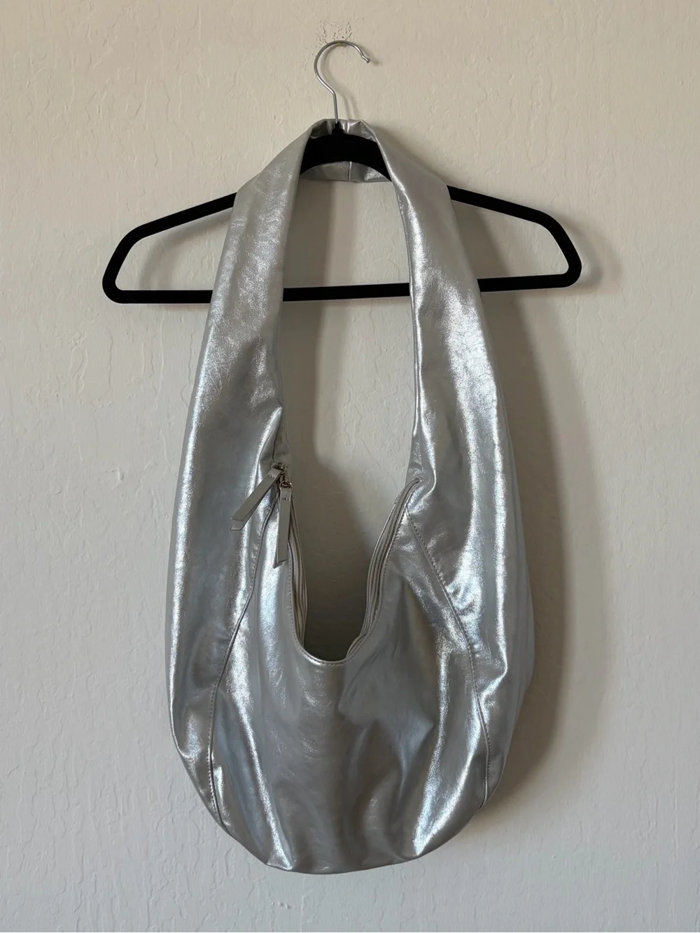 Urban Outfitters Silver Metallic Hobo Bag